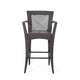Fela Outdoor Barstool Chair Set of 2 | Wicker Woven | Brown Iron Frame