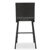 Outdoor Barstool Chair Set of 2 | Rattan Woven Seat | Dark Brown Iron BM335375