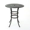 Outdoor Bistro Bar Table | 37’’ Round Carved | Antique Bronze Metal BM335378