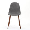 Dining Chair Set of 2 | Light Gray Seat and Back Cushion | Brown Metal