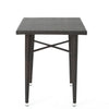 Outdoor Bar Table | 33" Square Top | Dark Brown Rattan Woven