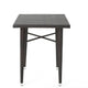 Outdoor Bar Table | 33" Square Top | Dark Brown Rattan Woven