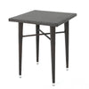 Outdoor Bar Table | 33" Square Top | Dark Brown Rattan Woven