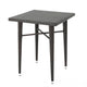 Outdoor Bar Table | 33" Square Top | Dark Brown Rattan Woven