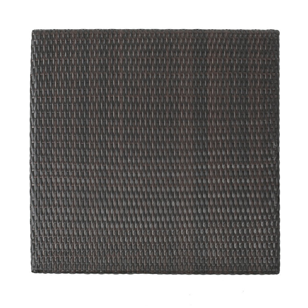 Outdoor Bar Table | 33’’ Square Top | Dark Brown Rattan Woven BM335384