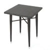 Outdoor Bar Table | 33" Square Top | Dark Brown Rattan Woven