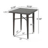 Outdoor Bar Table | 33" Square Top | Dark Brown Rattan Woven