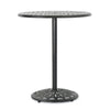 Outdoor Bar Table | 35" Round Carved Top | Antique Bronze Aluminum