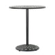 Outdoor Bar Table | 35" Round Carved Top | Antique Bronze Aluminum