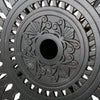Outdoor Bar Table | 35" Round Carved Top | Antique Bronze Aluminum