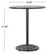 Outdoor Bar Table | 35" Round Carved Top | Antique Bronze Aluminum
