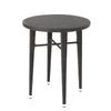 Outdoor Bar Table | 34’’ Round Top | White and Dark Brown Rattan Woven BM335389