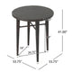 Outdoor Bar Table | 34’’ Round Top | White and Dark Brown Rattan Woven BM335389