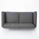 Aly Loveseat | Button Tufted Back | Dark Gray Fabric | Brown Wood 67’’ BM335393