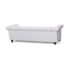 Chis Sofa | Deep Chesterfield Tufted White Faux Leather | 83’’ BM335398