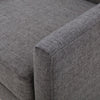 Weli Accent Sofa Chair | Gray Fabric Padded Seat | Light Brown Legs