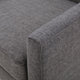 Weli Accent Sofa Chair | Gray Fabric Padded Seat | Light Brown Legs