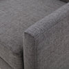 Weli Accent Sofa Chair | Gray Fabric Padded Seat | Light Brown Legs