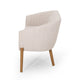 Fery Loveseat | Beige Fabric Channel Stitched Back | Brown Wood 55’’ BM335405