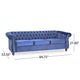 Nisy 3 Seater Sofa | Chesterfield Dark Blue Velvet Tufted Back | 85’’ BM335407