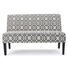 Xen Loveseat | Uniuque Gray and White Pattern Polyester | 50"
