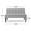 Xen Loveseat | Uniuque Gray and White Pattern Polyester | 50’’ BM335411