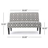 Xen Loveseat | Uniuque Gray and White Pattern Polyester | 50"