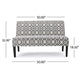Xen Loveseat | Uniuque Gray and White Pattern Polyester | 50"