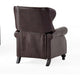 Kir Manual Recliner Chair | Classic Tufted Dark Brown Faux Leather