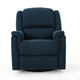 Doi Manual Glider Swivel Recliner Chair | Plush Navy Blue Fabric