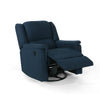 Doi Manual Glider Swivel Recliner Chair | Plush Navy Blue Fabric