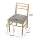 Piny Dining Side Chair Set of 2 | Gray Padded Seat | Wood Ladderback BM335416