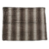 Tini 50x60 Throw Blanket | Rich Brown Faux Fur | One Sided Design