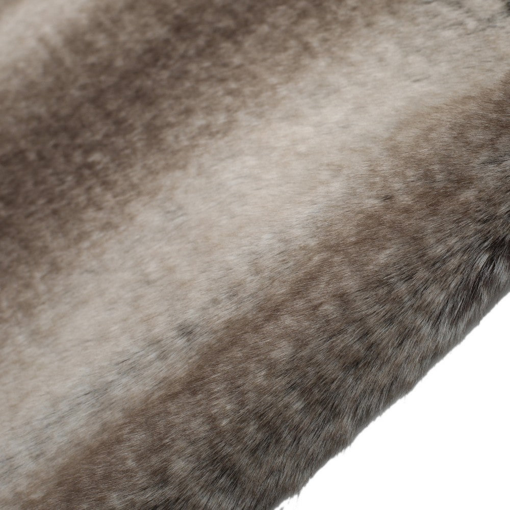Tini 50x60 Throw Blanket | Rich Brown Faux Fur | One Sided Design