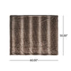 Tini 50x60 Throw Blanket | Rich Brown Faux Fur | One Sided Design