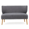 Vens Oversize Chair Slender Wood Legs | Curved Back Gray Fabric | 52’’ BM335422