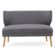 Vens Oversize Chair Slender Wood Legs | Curved Back Gray Fabric | 52’’ BM335422