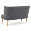 Vens Oversize Chair, Slender Wood Legs | Curved Back Gray Fabric | 52"