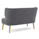 Vens Oversize Chair, Slender Wood Legs | Curved Back Gray Fabric | 52"