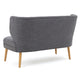 Vens Oversize Chair Slender Wood Legs | Curved Back Gray Fabric | 52’’ BM335422