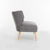 Vens Oversize Chair Slender Wood Legs | Curved Back Gray Fabric | 52’’ BM335422