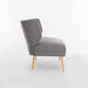Vens Oversize Chair Slender Wood Legs | Curved Back Gray Fabric | 52’’ BM335422