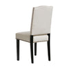 Kom Dining Chair | Beige Polyester Cushions | Espresso Brown Wood BM335431