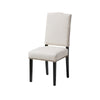 Kom Dining Chair | Beige Polyester Cushions | Espresso Brown Wood