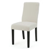 Celine Dining Side Chair Set of 2 | Ivory Fabric and Black Wood Frame BM335438
