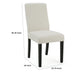 Celine Dining Side Chair Set of 2 | Ivory Fabric and Black Wood Frame