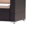 Orene Outdoor Chair Set of 2 | Brown Rattan | Tan Waterproof Fabric