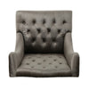 Tesy High Back Accent Club Chair | Gray Tufted Velvet | Black Wood