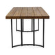 Niyan Outdoor Dining Table | Brown Wood Top | Black Metal Base | 72’’ BM335447