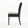 Brenda Dining Chair Set of 2 | Chocolate Brown Tufted Faux Leather BM335449